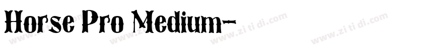 Horse Pro Medium字体转换